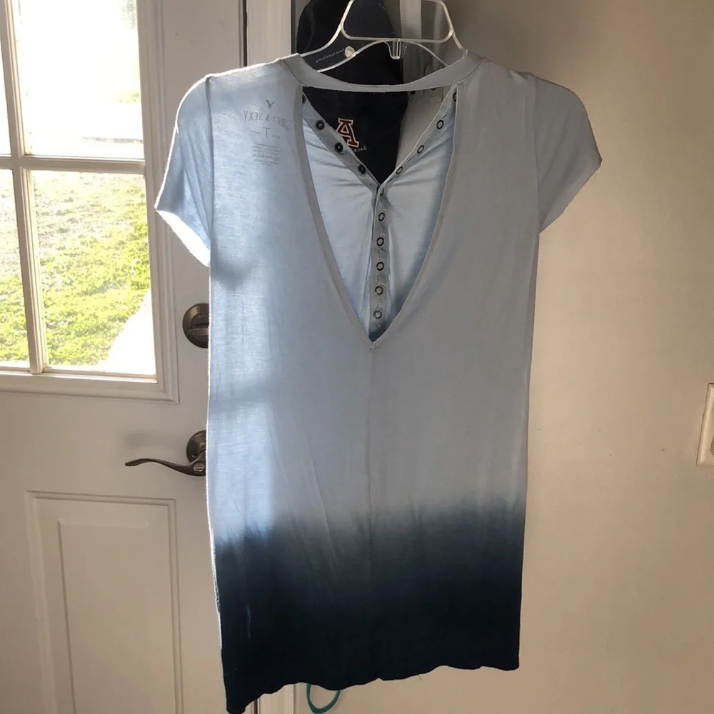 American Eagle Outfitters Soft & Sexy Mock Neck Tee - Picture 2 of 4